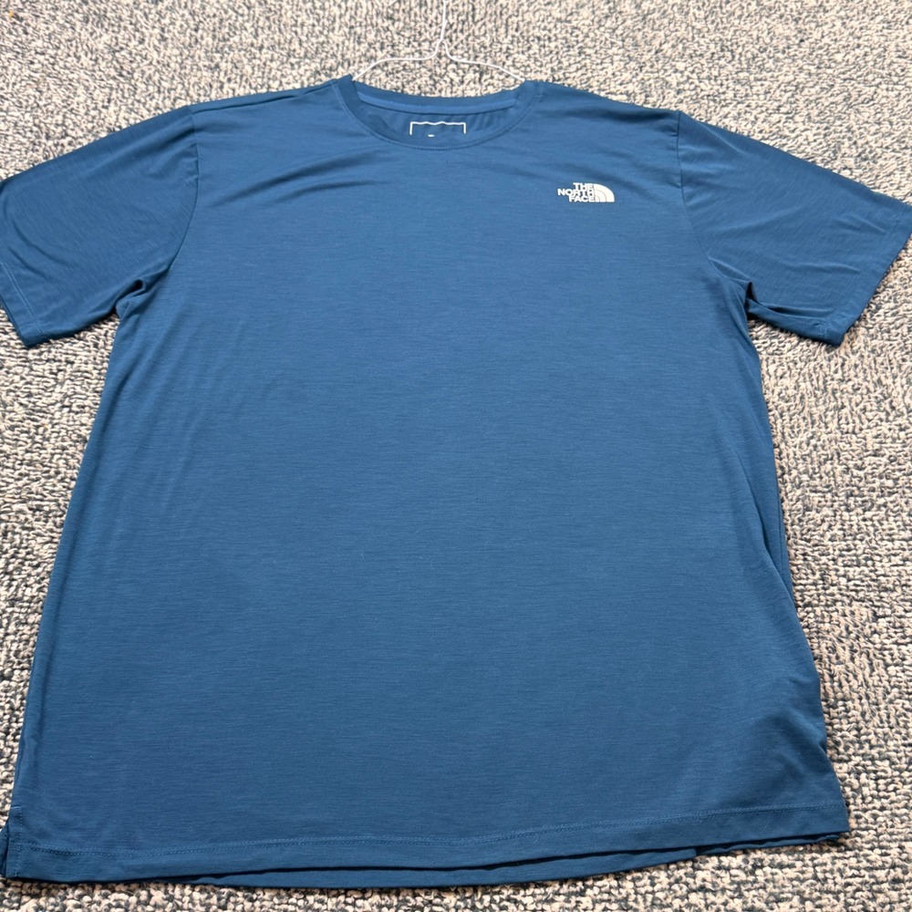 The North Face Mens Reaxion Ampere Training T-Shirt Blue Teal Size M